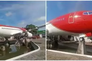 Heboh penampakan pesawat terparkir depan rumah warga di Nganjuk, pemilik bukan sembarang orang