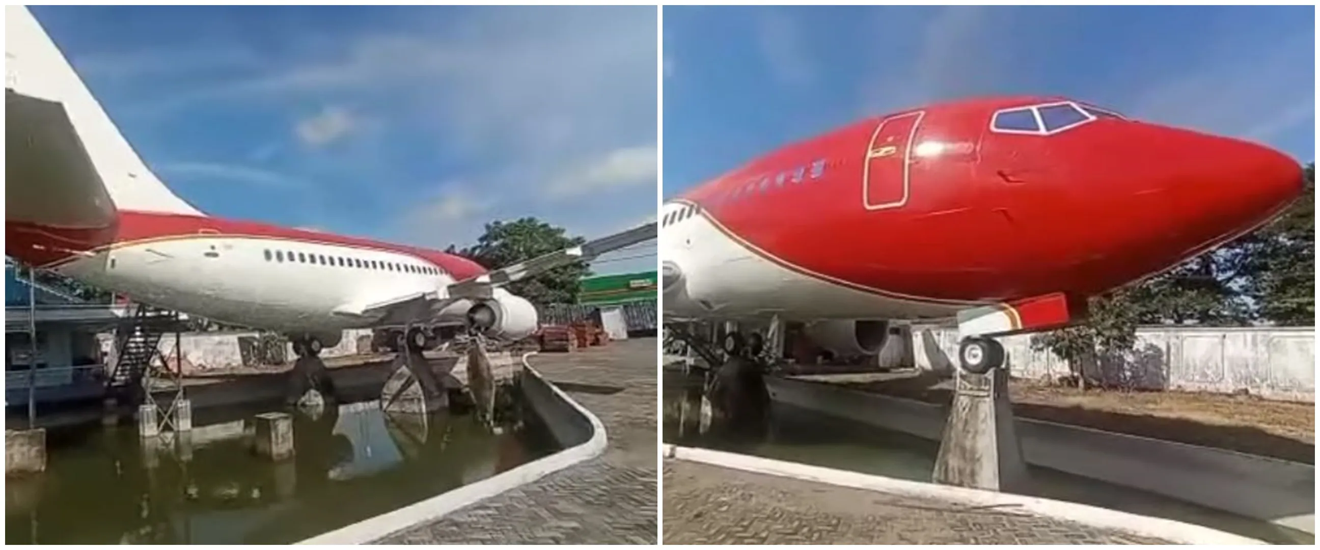 Heboh penampakan pesawat terparkir depan rumah warga di Nganjuk, pemilik bukan sembarang orang