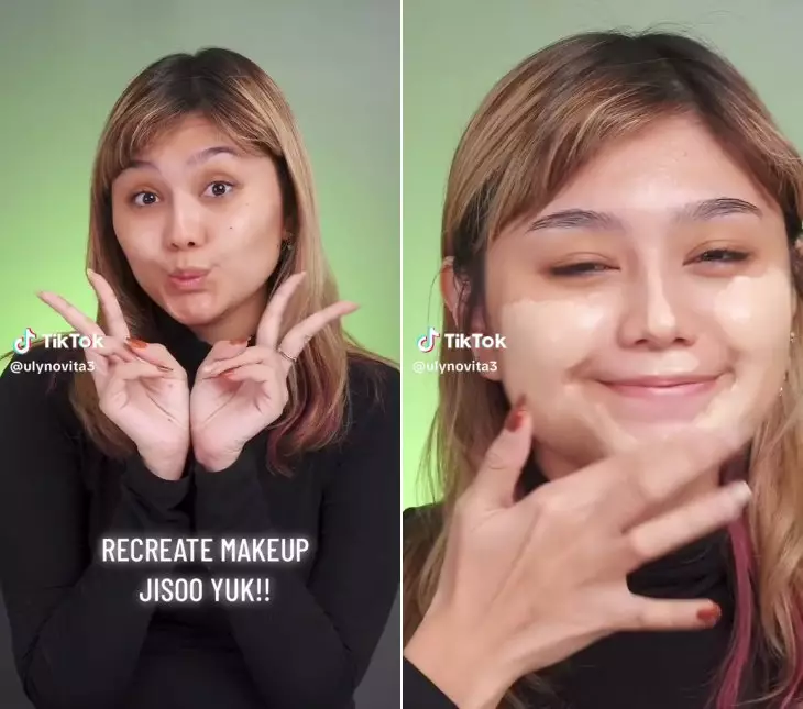 recreate makeup Jisoo © TikTok