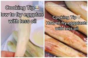 Bukan diberi tepung, begini trik goreng terong biar tidak banyak menyerap minyak