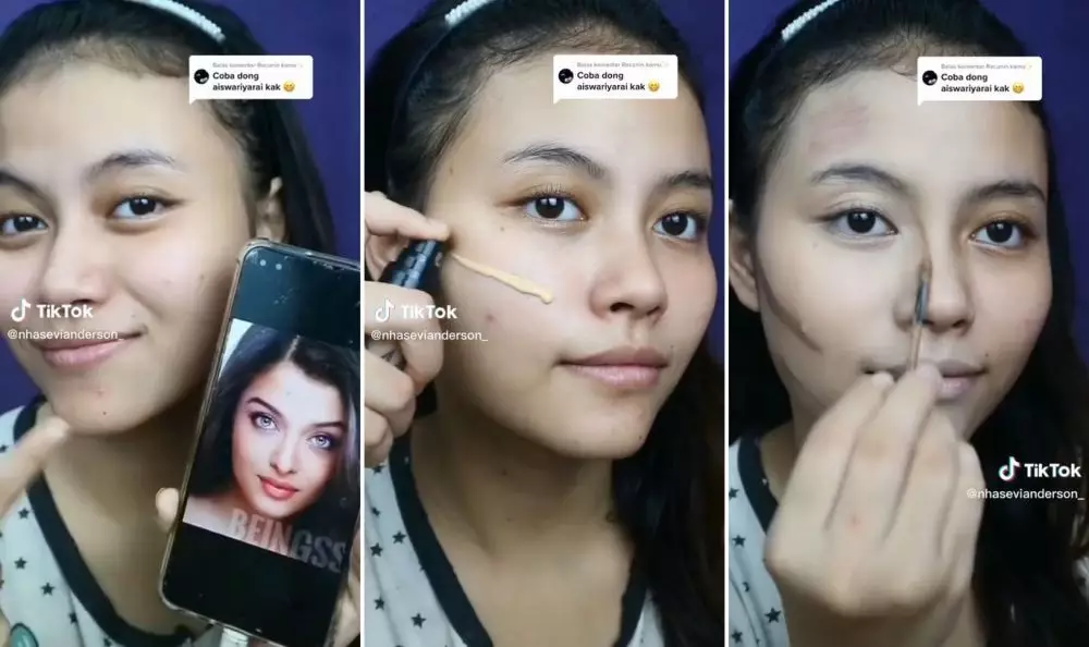 makeup mirip aishwarya railing © TikTok makeup mirip aishwarya railing © TikTok