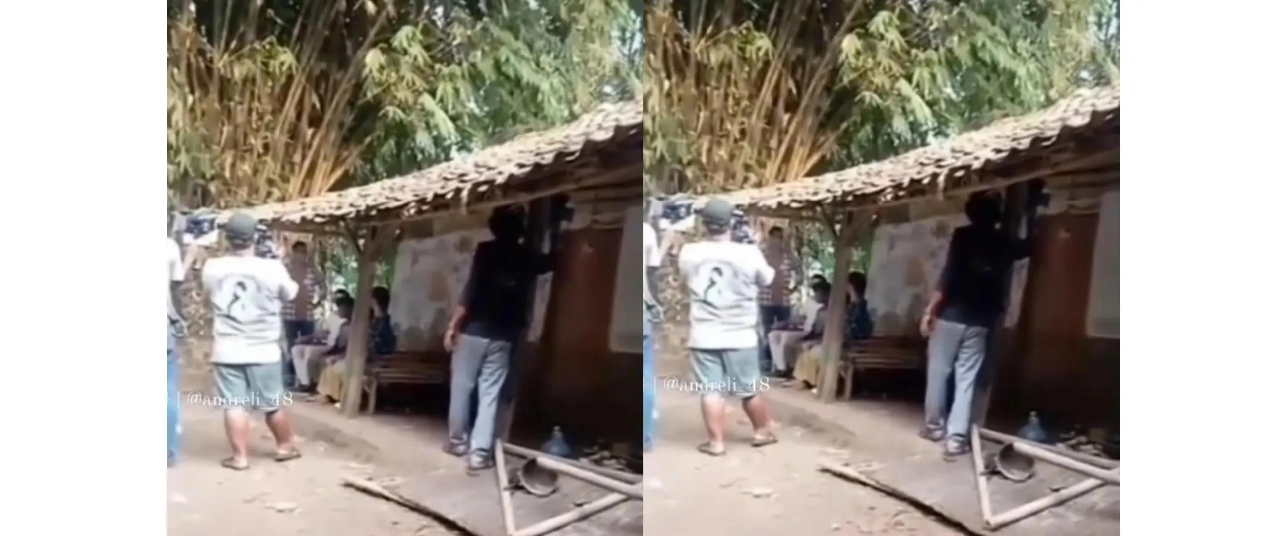 Viral detik-detik gubuk reyot roboh sebelum bedah rumah, netizen: renovasinya tepat sasaran