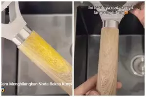 Hanya pakai 2 bahan, begini cara lenyapkan noda kunyit di perabot dapur kayu