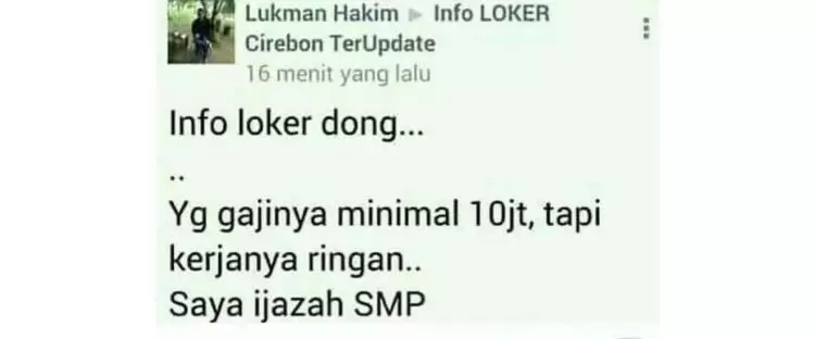 13 Status lucu orang nyari lowongan kerja ini banyak mau banget, dikira hidup gampang?