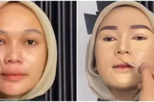 Wanita dirias MUA pakai dempul tebal jadi pengantin Jawa, parasnya disebut mirip Maia Estianty