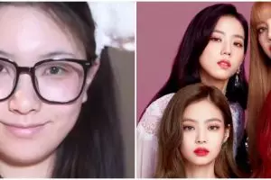 Penampilan wanita usai recreate makeup 4 personel BLACKPINK, hasilnya bisa plek ketiplek sama aslinya