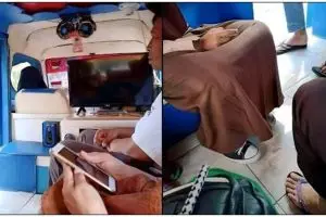 Bikin lihat dua kali, 11 potret kocak di dalam angkot ini pakai fasilitas nyeleneh