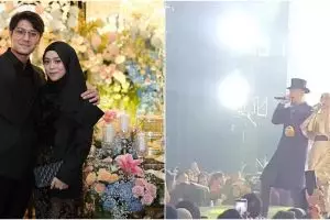 Rizky Billar asuh anak sampai tertidur saat Lesty Kejora manggung banjir pujian, intip 7 momennya
