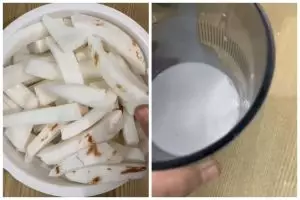 Tanpa mesin atau alat parut khusus, ini trik cepat memarut dan memeras kelapa buat jadi santan