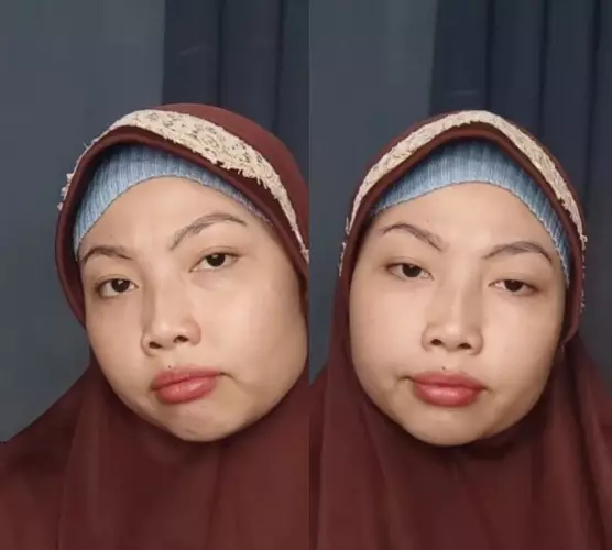 wanita polos dandan look flawless © TikTok