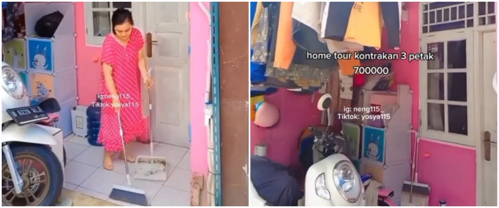 Wanita dihina gaya sebakul ekonomi sulit, 9 potret dalam kontrakannya warna pink ini bikin melongo