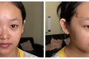 Wajah polos jadi glow up, 7 transformasi wanita dirias MUA ala makeup douyin ini hasilnya cetar abis