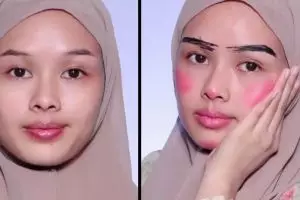 Ikut tren makeup TikTok, intip potret wanita dimakeup bak boneka Barbie ini bikin melongo