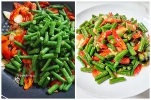 Tanpa direndam baking soda, ini trik menumis kacang panjang biar warnanya cerah dan tak menghitam