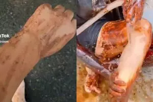 Dikira promosi lulur badan padahal kena lumpur, momen pria lagi apes ini realitanya bikin ngenes