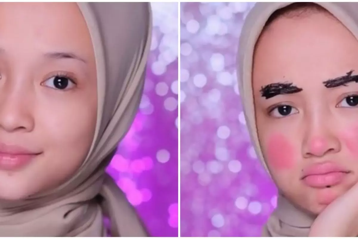 Ikutan tren makeup cute, transformasi wanita usai dirias MUA ini hasilnya dipuji bak boneka hidup