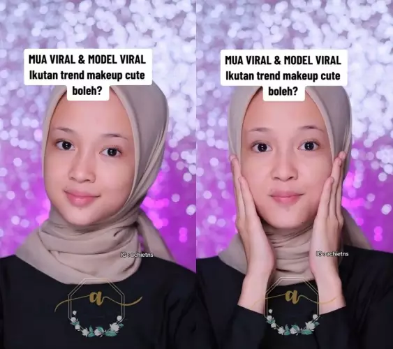 wanita usai dirias MUA bak boneka © TikTok