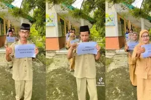 Cara guru ajak peserta didik untuk daftar sekolah ini unik, kekompakannya sampai dipuji warganet