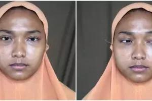 Transformasi wanita polos dandan jadi bad girl ini bikin takjub, skill makeup-nya nggak kaleng-kaleng