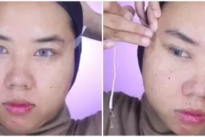 Awalnya recreate makeup look ala Rose BLACKPINK, hasil akhir makeup wanita ini justru di luar dugaan