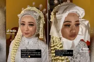 Makeup luntur gara-gara banjir air mata, hasil retouch MUA ini patut diacungi jempol