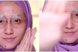 Wanita mirip Jaemin NCT ini dirias MUA dengan look soft glam, kecantikannya unreal pol