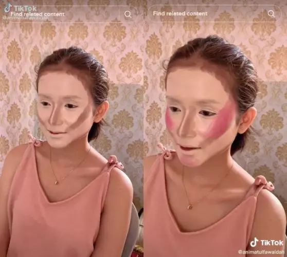 wanita dirias MUA awal dempul © TikTok wanita dirias MUA awal dempul © TikTok