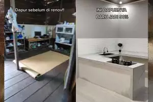 11 Makeover dapur pakai dua konsep ini hasilnya nyeleneh, demi emak nyaman masak