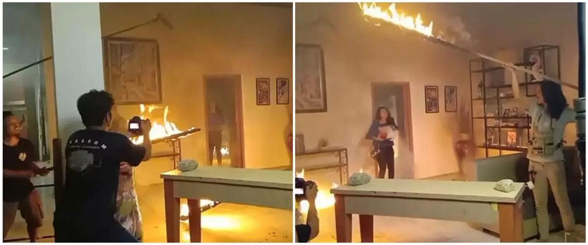 Terlihat dramatis di layar, 5 potret cara bikin adegan kebakaran di sinetron ini ternyata sepele