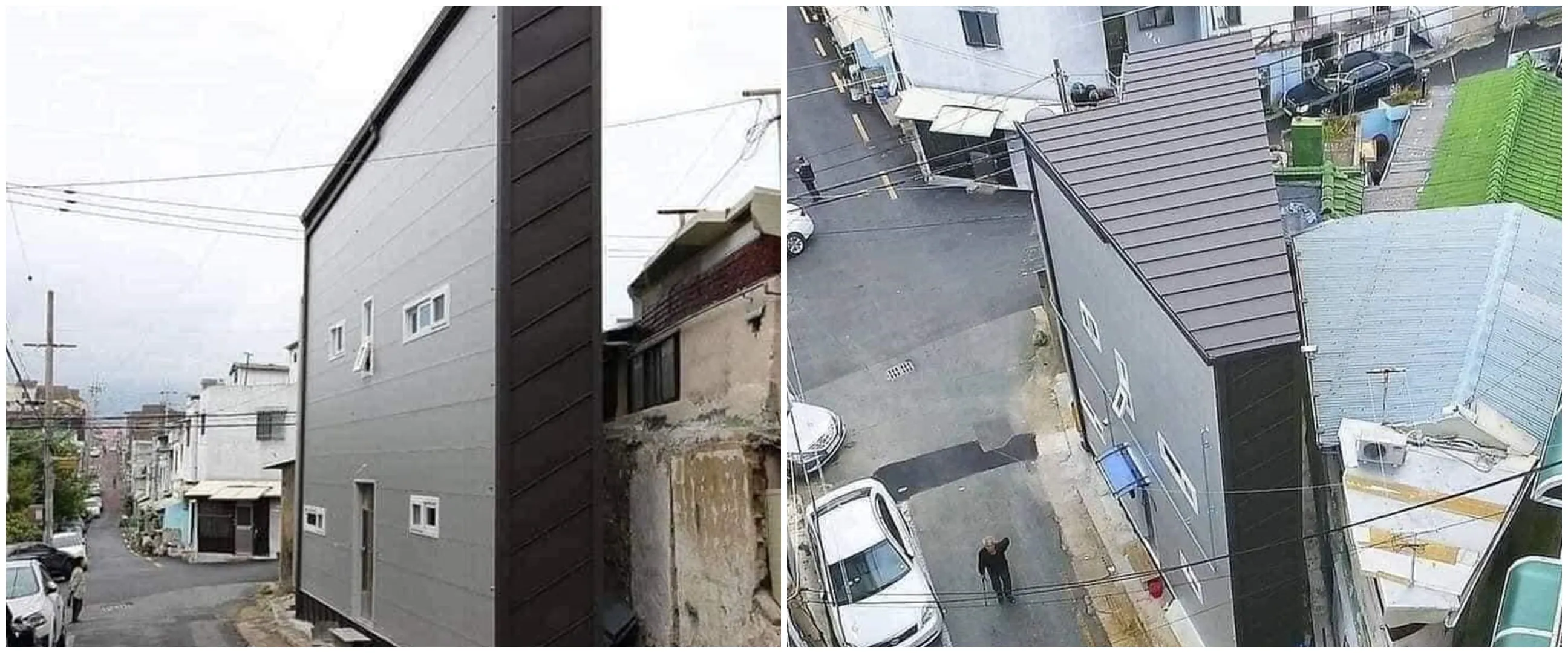 Rumah tipis bentuk segitiga di pinggir jalan ini bikin heran, intip 11 potretnya yang antimainstream