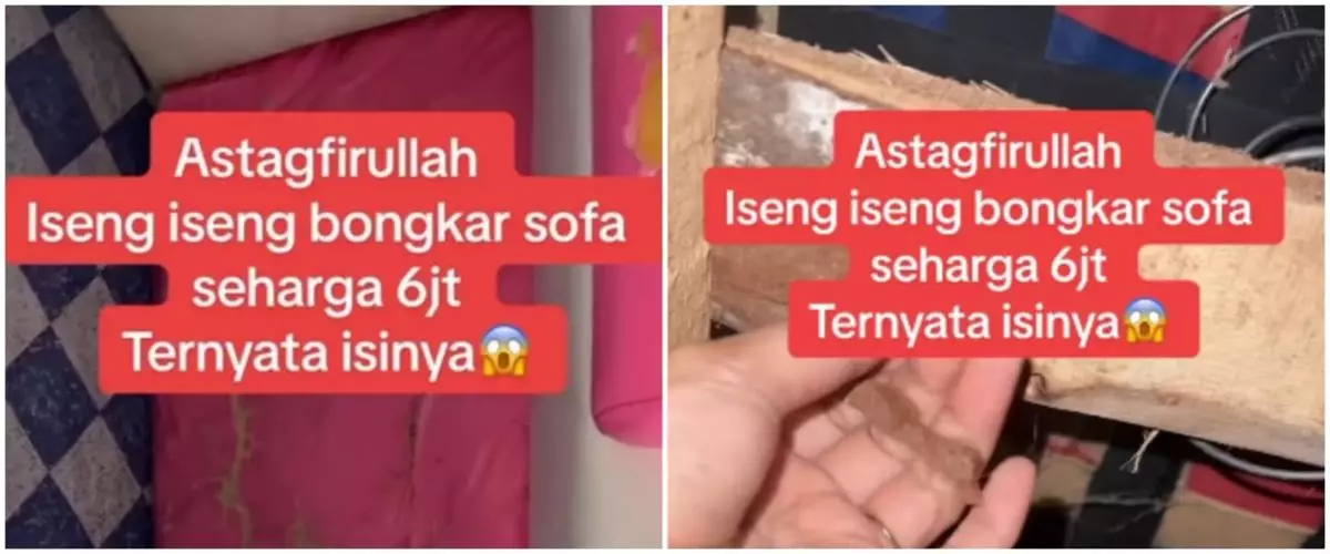 Beli sofa mahal seharga Rp 6 juta kirain mewah, ternyata isinya malah bikin gagal paham