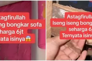 Beli sofa mahal seharga Rp 6 juta kirain mewah, ternyata isinya malah bikin gagal paham