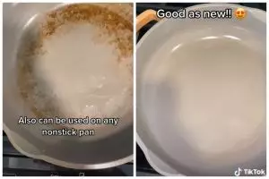 Cuma pakai 2 bahan, ini cara bersihkan noda gosong di teflon agar tak tergores