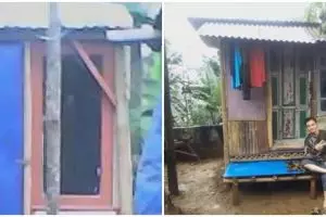 6 Potret kamar bambu sederhana usai disulap jadi hunian dua lantai ini bikin lupa fasad bangunan asli