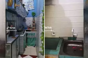 7 Transformasi makeover dapur sempit bak gang senggol jadi ciamik, perubahannya bikin acungi jempol