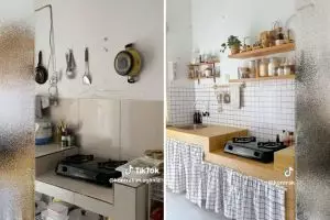 9 Potret perubahan dapur kontrakan dimakeover jadi ala Pinterest, kaum estetik pasti suka