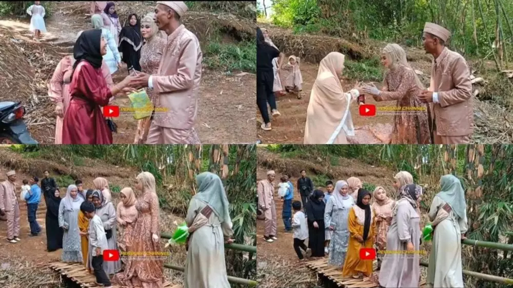 pernikahan viral bersatu dengan alam © TikTok pernikahan viral bersatu dengan alam © TikTok