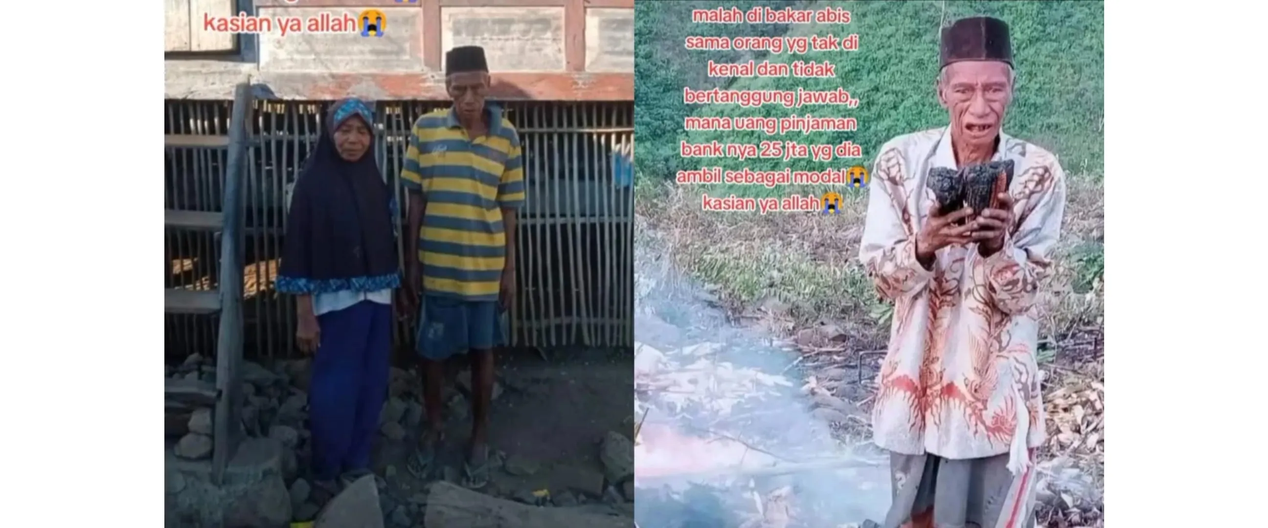Kebun jagungnya ludes terbakar diduga ulah orang iri hati, tangisan kakek ini bikin nyesek