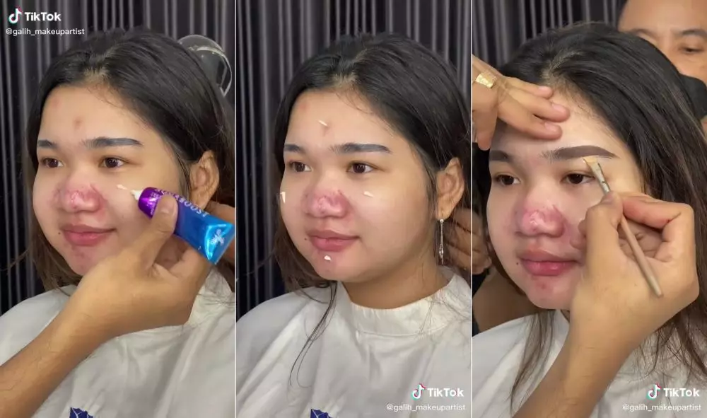 makeup hidung berjerawat © TikTok makeup hidung berjerawat © TikTok