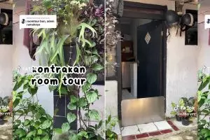 Dari luar full tanaman hias, 9 potret kontrakan dalam gang sempit ini interiornya homey banget