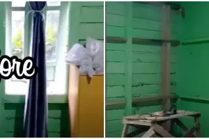 Dari gudang jadi studio YouTube, ini 9 potret kamar kayu jadi lebih modern dan luas dengan wallpaper