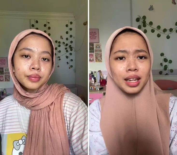 makeup wajah bintik © TikTok makeup wajah bintik © TikTok