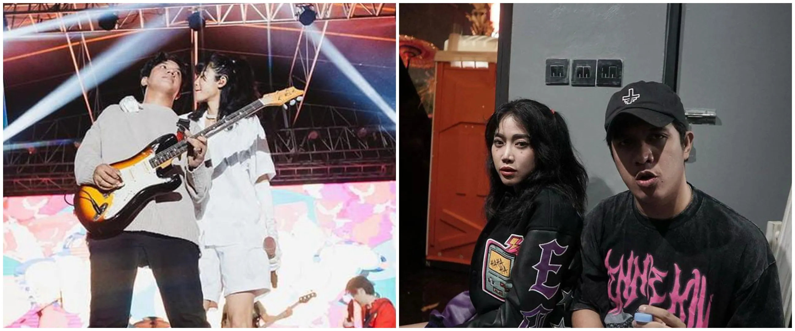 11 Potret kemesraan Widi Vierratale bareng kekasih yang baru terekspos, ternyata gitaris Last Child