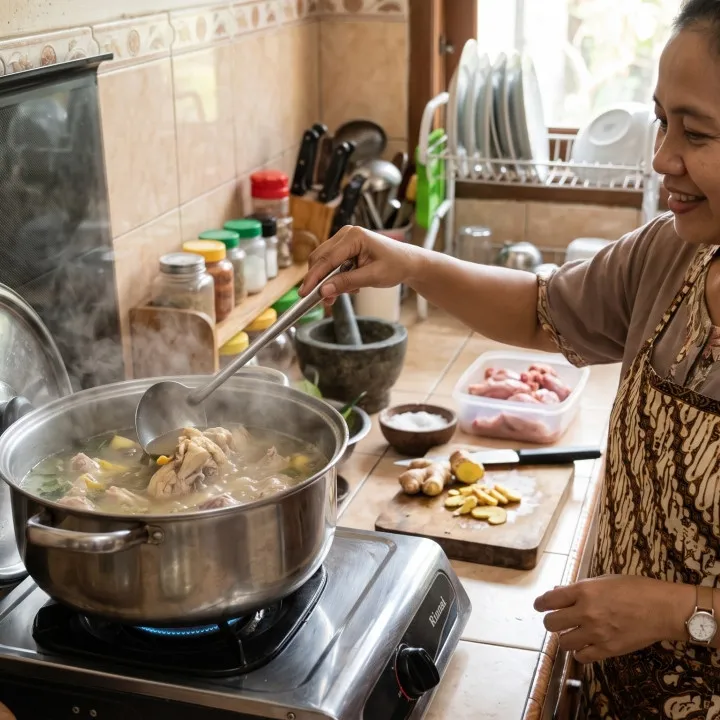 Cukup 12 menit, begini trik merebus ayam merah agar empuk pakai 2 bumbu dapur