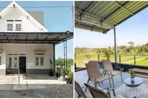11 Potret rumah mepet sawah ini cocok buat kamu yang cari ketenangan, musala mininya tuai atensi