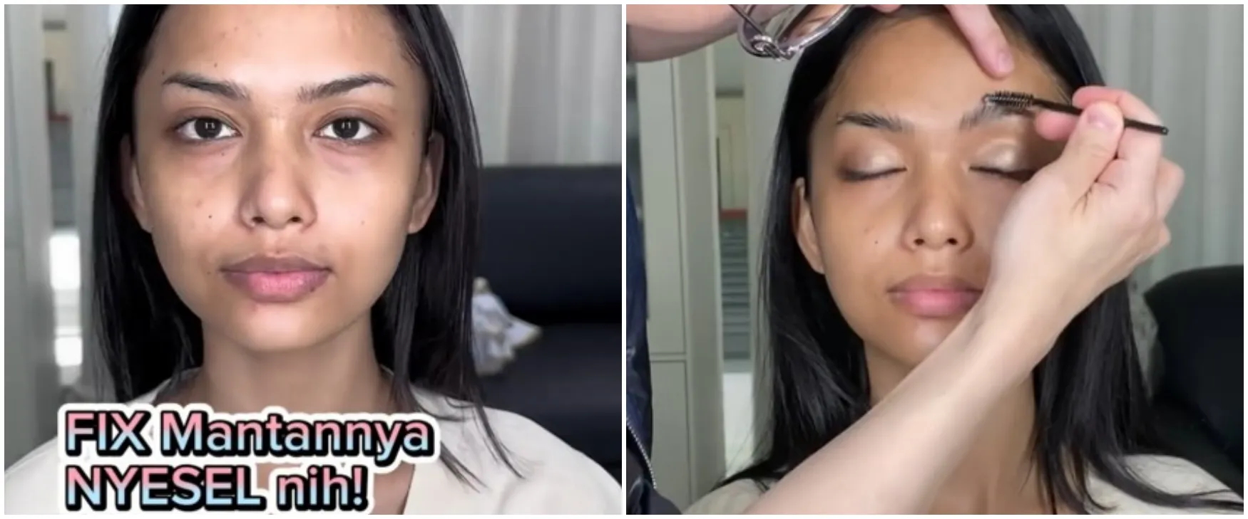 Transformasi manglingi wanita dimakeup MUA dengan gaya artis Hollywood, fix bikin mantan nyesel