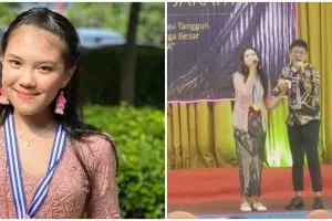 Momen Andika Kangen Band duet bareng anak saat acara wisuda SMP, kebersamaannya bikin haru