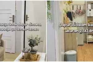 Manfaatkan kamar jadi dapur mungil semi permanen, ini 9 potretnya yang estetik di setiap sudut