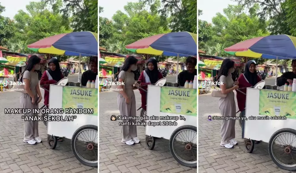 makeupin anak SMA © TikTok