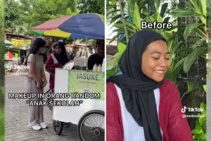 Potret pelajar SMA dimakeup oleh TikToker ini hasilnya tuai pro-kontra, warganet salfok dengan alisnya